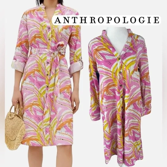 Vera for Anthropologie Spring Dress Maximalist Oversized Artsy Abstract 1990s XS - Picture 15 of 16